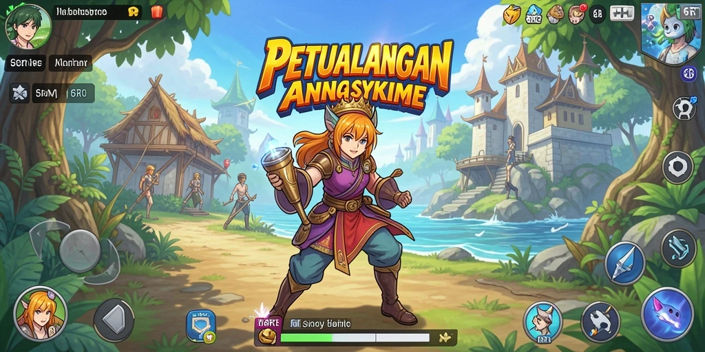 Tampilan gameplay 6RT yang mengasyikkan dengan karakter Anime terkenal.