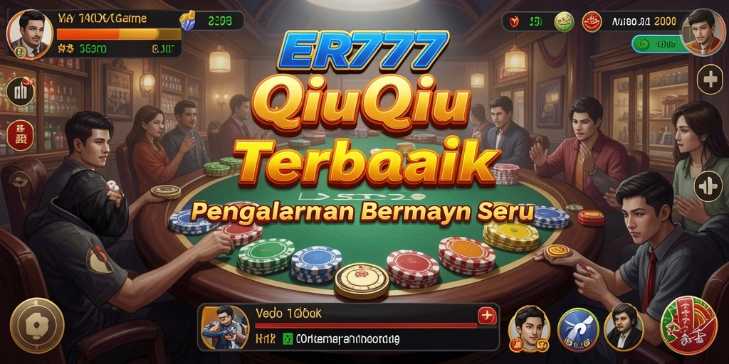 Tampilan gameplay seru di ER777 dengan kartu QiuQiu.