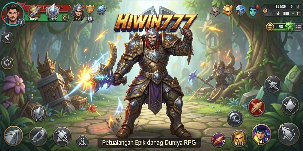 Tangkapan layar dari gameplay RPG HIWIN777 yang menarik.