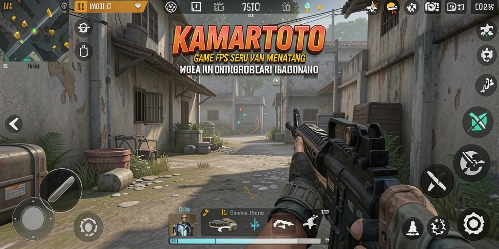 Gameplay KAMARTOTO menampilkan aksi tembak-menembak yang seru.