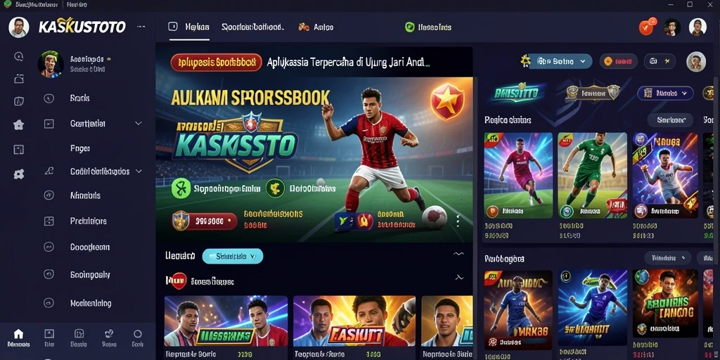 Tangkapan layar KASKUSTOTO yang menampilkan berbagai opsi taruhan olahraga.