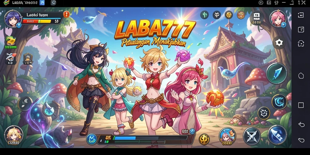 Tangkapan layar utama LABA777 yang menampilkan aksi seru dalam dunia Anime.
