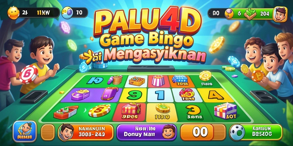 Tampilan gameplay Bingo yang seru dan penuh warna.
