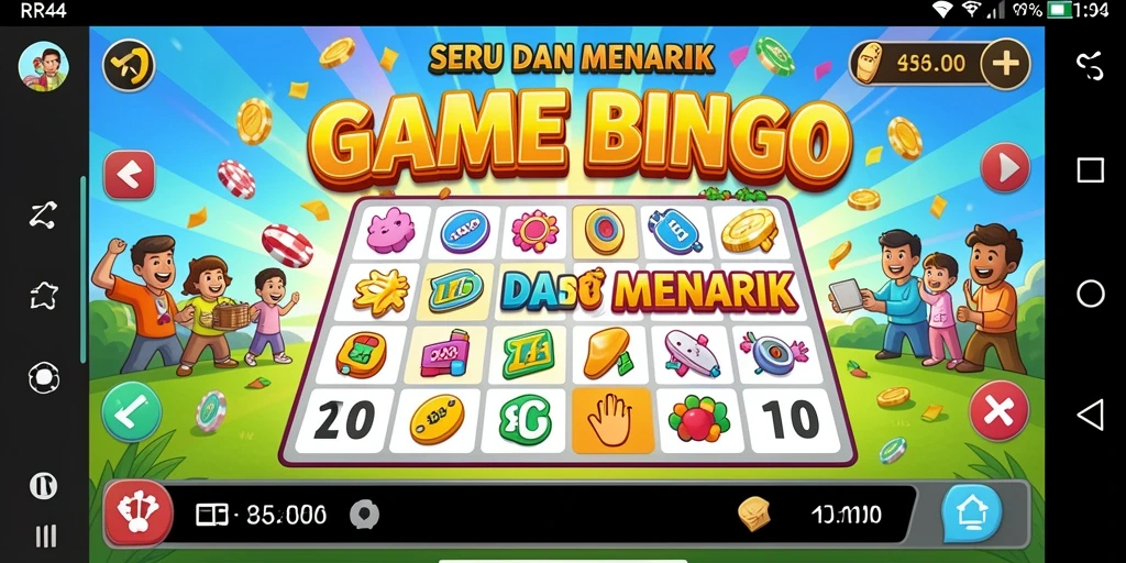 Tangkapan layar gameplay RR44 dengan suasana seru permainan Bingo.