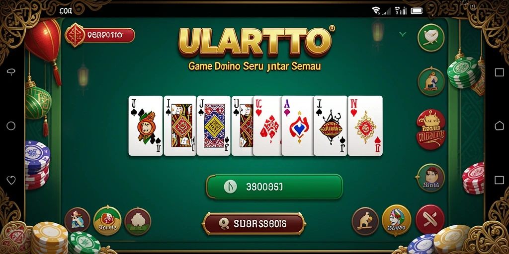 Screenshot ULARTOTO menunjukkan gameplay Domino yang seru dan interaktif.