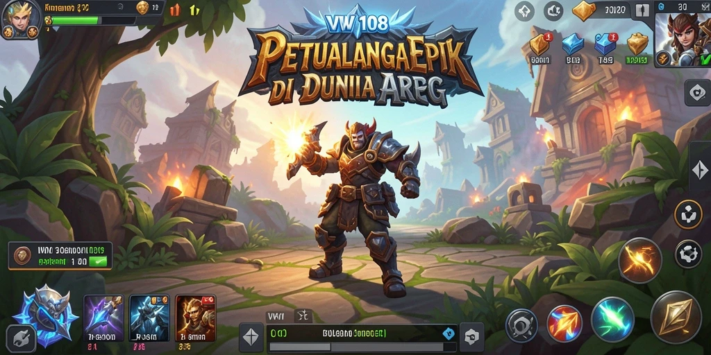 Tangkapan layar gameplay VW108 yang menampilkan pertarungan epik dan grafis menakjubkan.